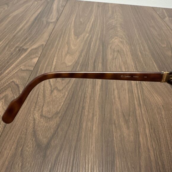 Vintage 1991 Cartier Frission Oval Tortoise/Gold 130 Women’s Sunglasses Rare main image 3
